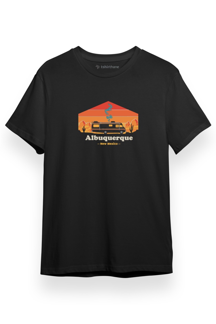 Breaking Bad Albuquerque Siyah Kısa kol Erkek Tshirt