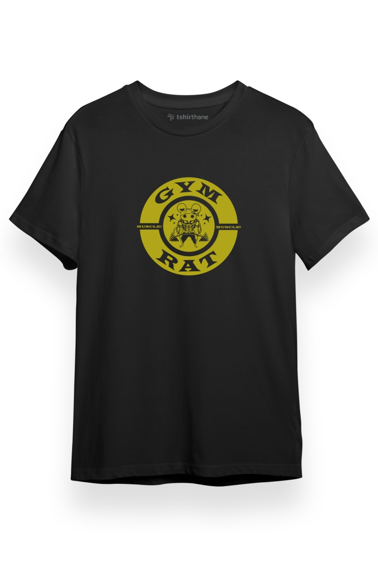 Demon Slayer Anime Muscle Gym Rat Siyah Kısa kol Erkek Tshirt
