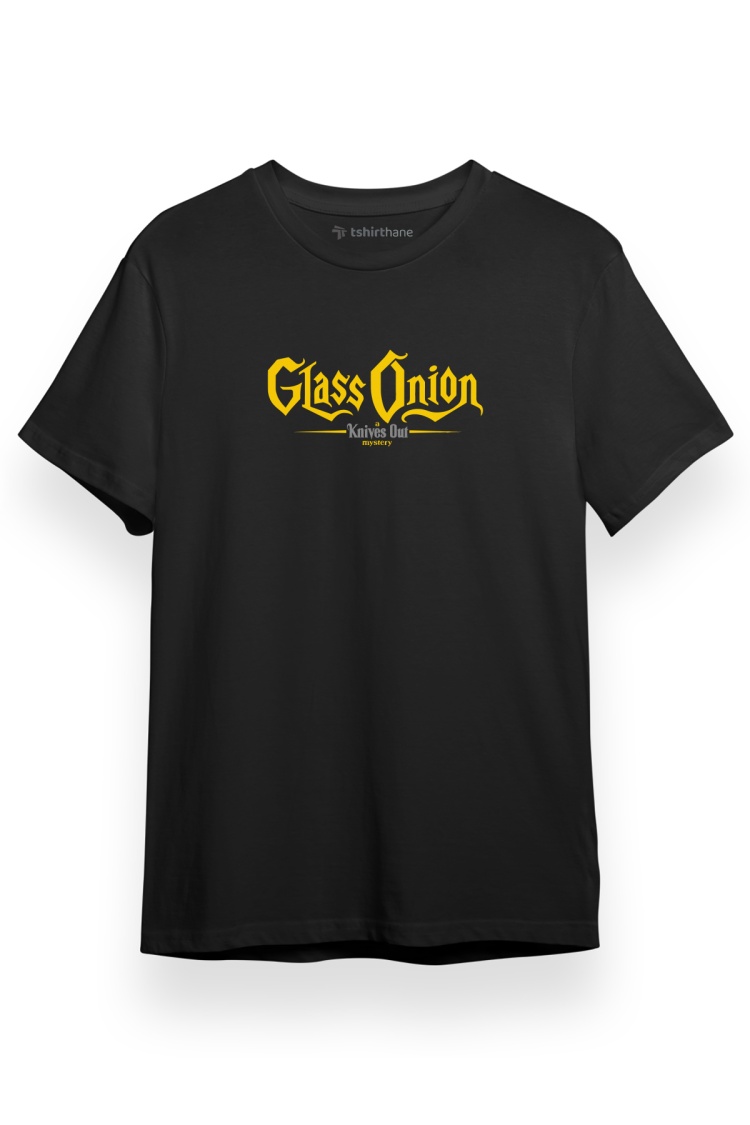 Knives Out Glass Onion Siyah Kısa kol Erkek Tshirt