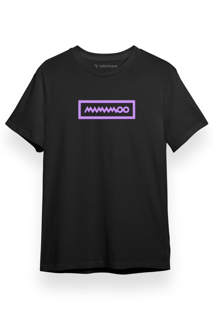 Mamamoo Logo Siyah Kısa kol Erkek Tshirt