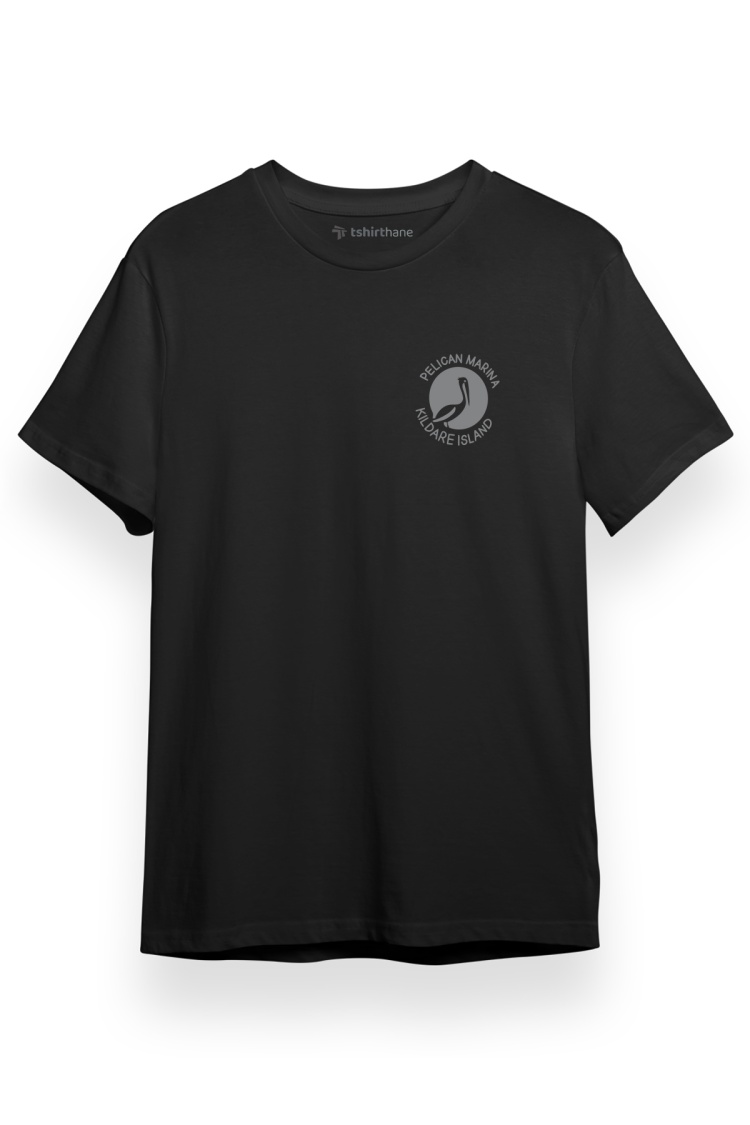 Outer Banks JJ Pelican Marina Siyah Kısa kol Erkek Tshirt