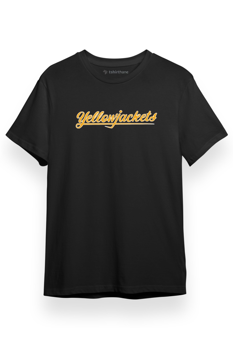 Yellowjackets Lettering Siyah Kısa kol Erkek Tshirt