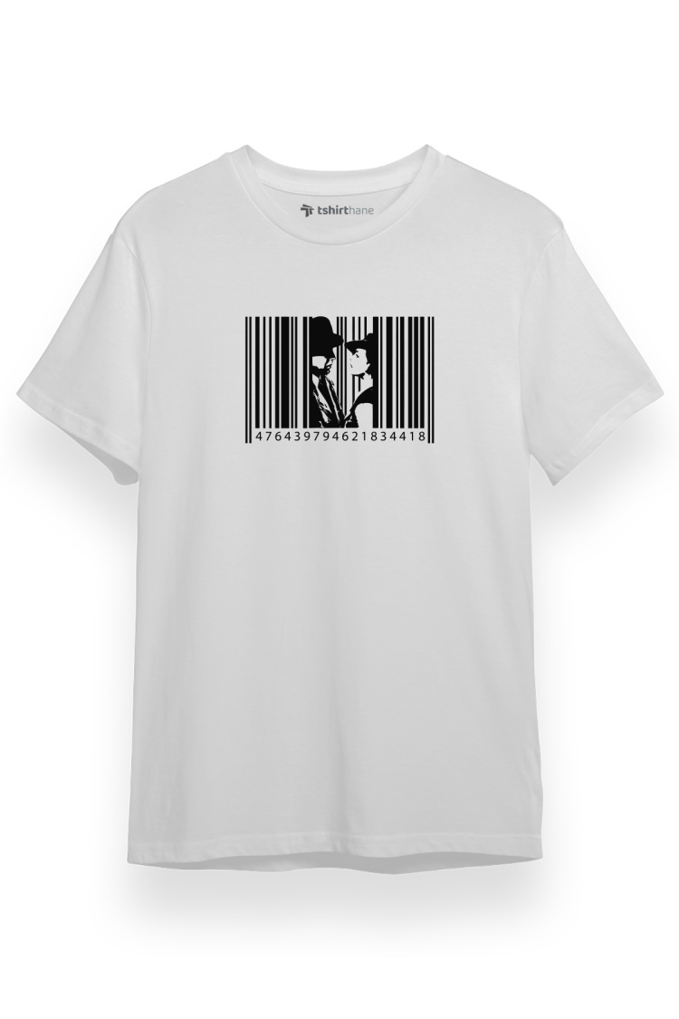 Casablanca Insıde A Barcode Beyaz Kısa kol Erkek Tshirt