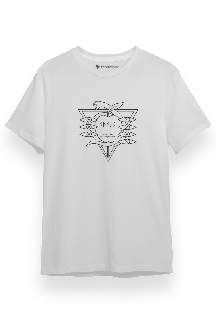 Neon Genesis Evangelion Seele Logo Beyaz Kısa kol Erkek Tshirt