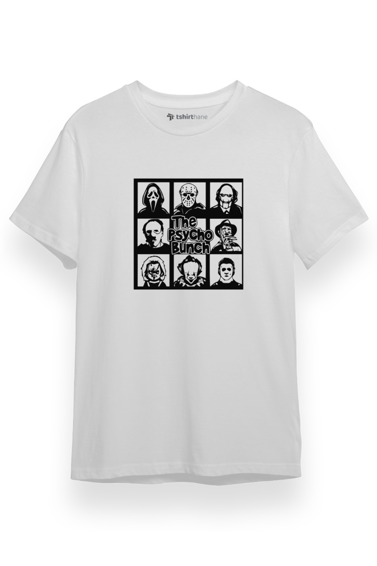 The Psycho Bunch Beyaz Kısa kol Erkek Tshirt