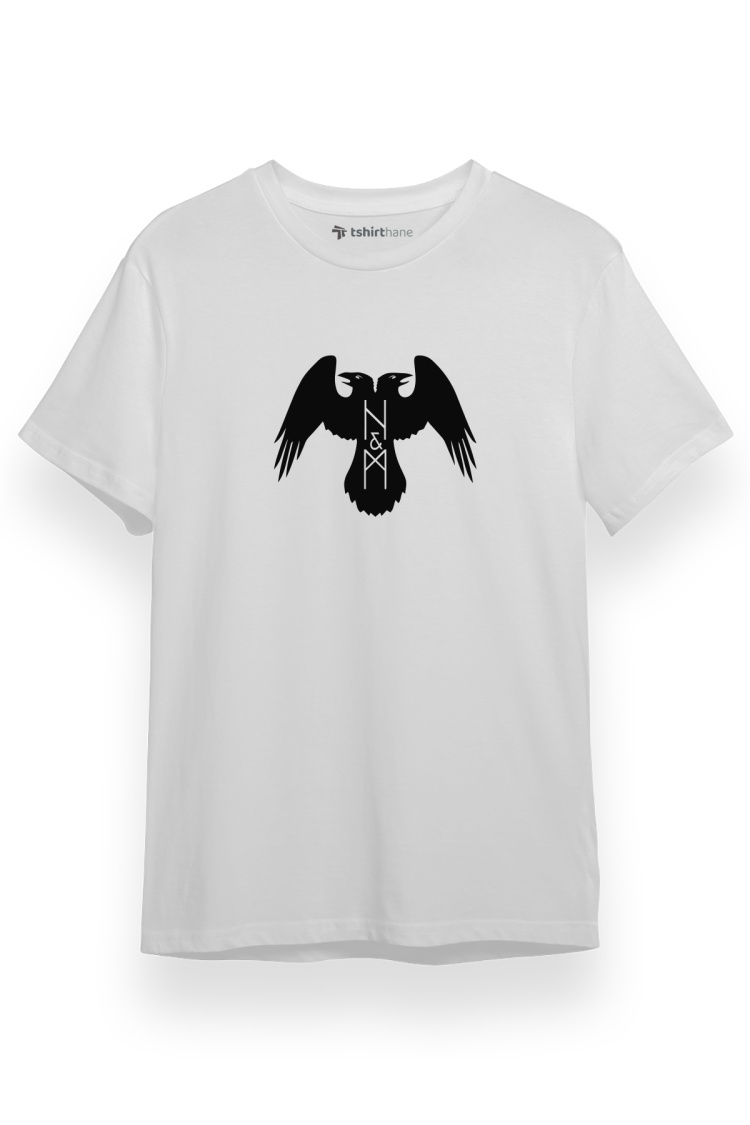 Thors Ravens Huginn and Muninn Beyaz Kısa kol Erkek Tshirt