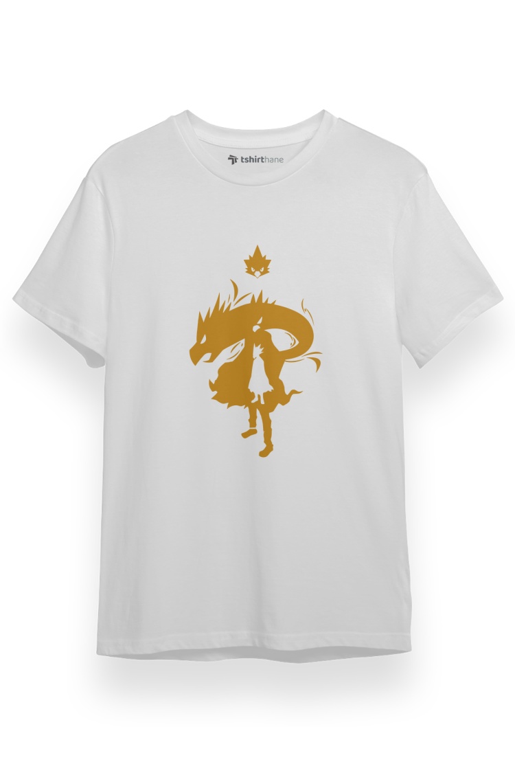 My Hero Academi Tokoyami Fumikage Beyaz Kısa kol Erkek Tshirt