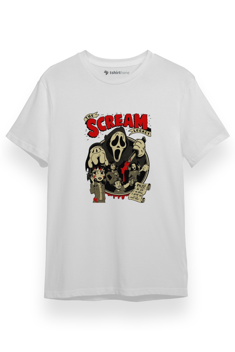 Scream Retro The Legacy Beyaz Kısa kol Erkek Tshirt