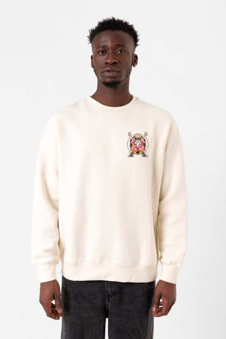 Dragon Ball Z Anime Roshi Kame Ekru Erkek 2ip Sweatshirt