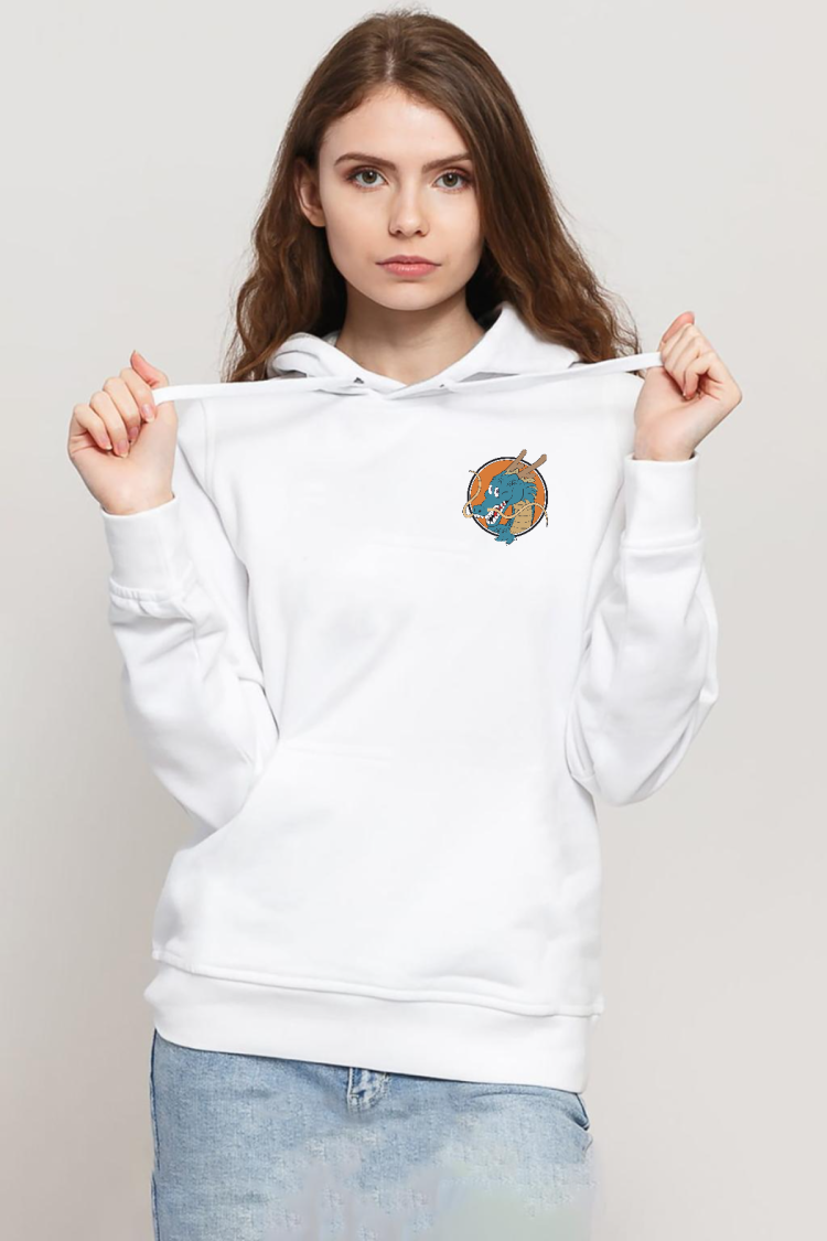 Dragon Ball Z Anime Shenron Beyaz Kadın 3ip Kapşonlu Sweatshirt