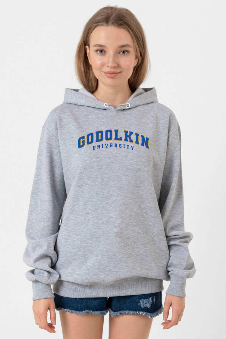 Gen V Godolkin University Letter Grimelanj Kadın 3ip Kapşonlu Sweatshirt