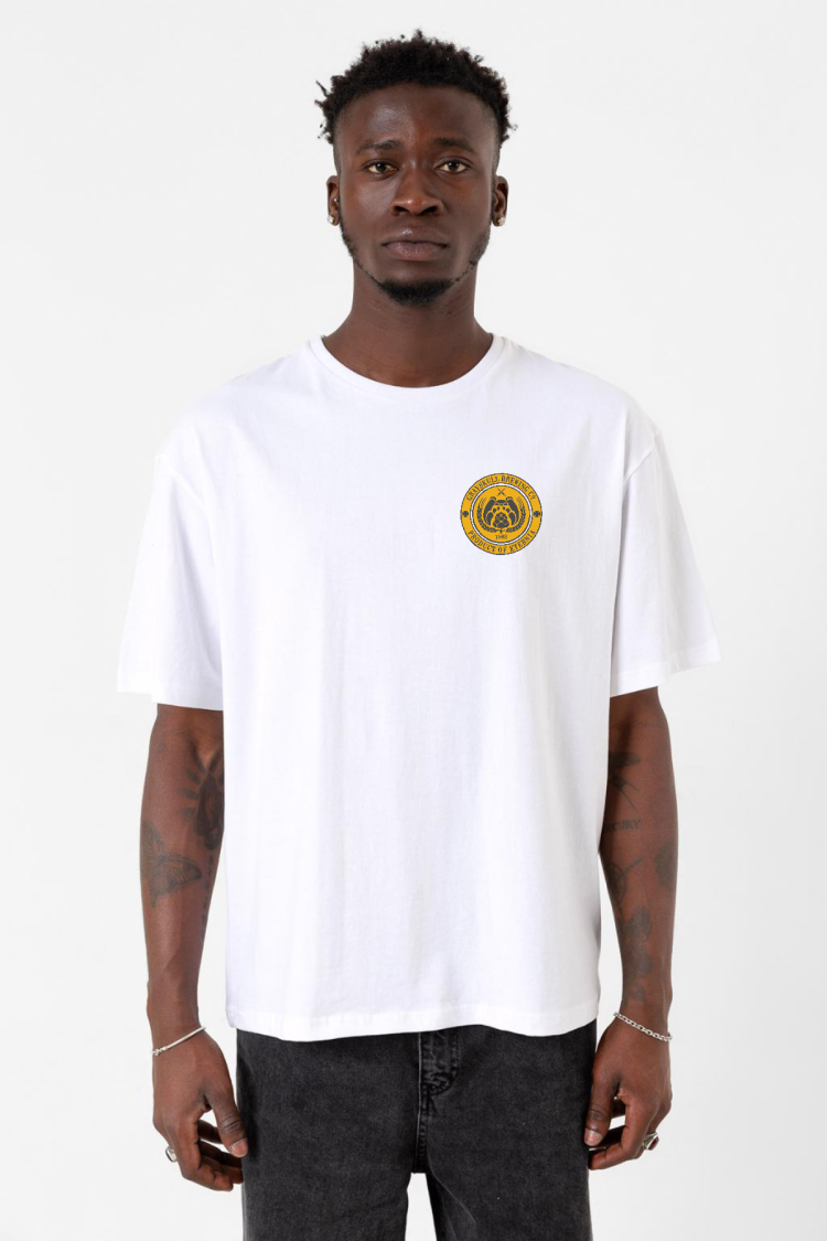 He Man Grayskull Brewing Co Logo Beyaz Erkek Oversize Tshirt