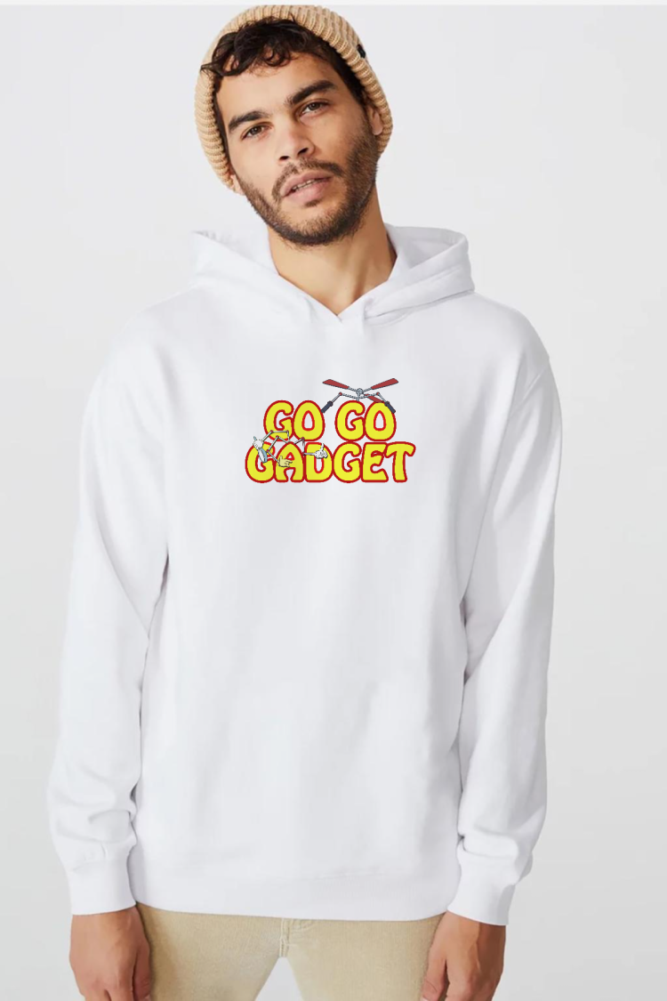 Inspector Gadget Go Go Gadget Beyaz Erkek 3ip Kapşonlu  Sweatshirt