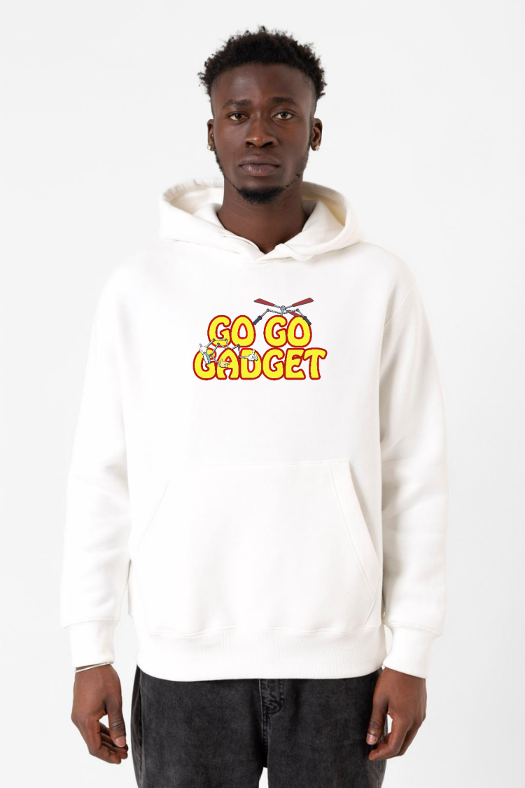 Inspector Gadget Go Go Gadget Beyaz Erkek 3ip Kapşonlu Sweatshirt