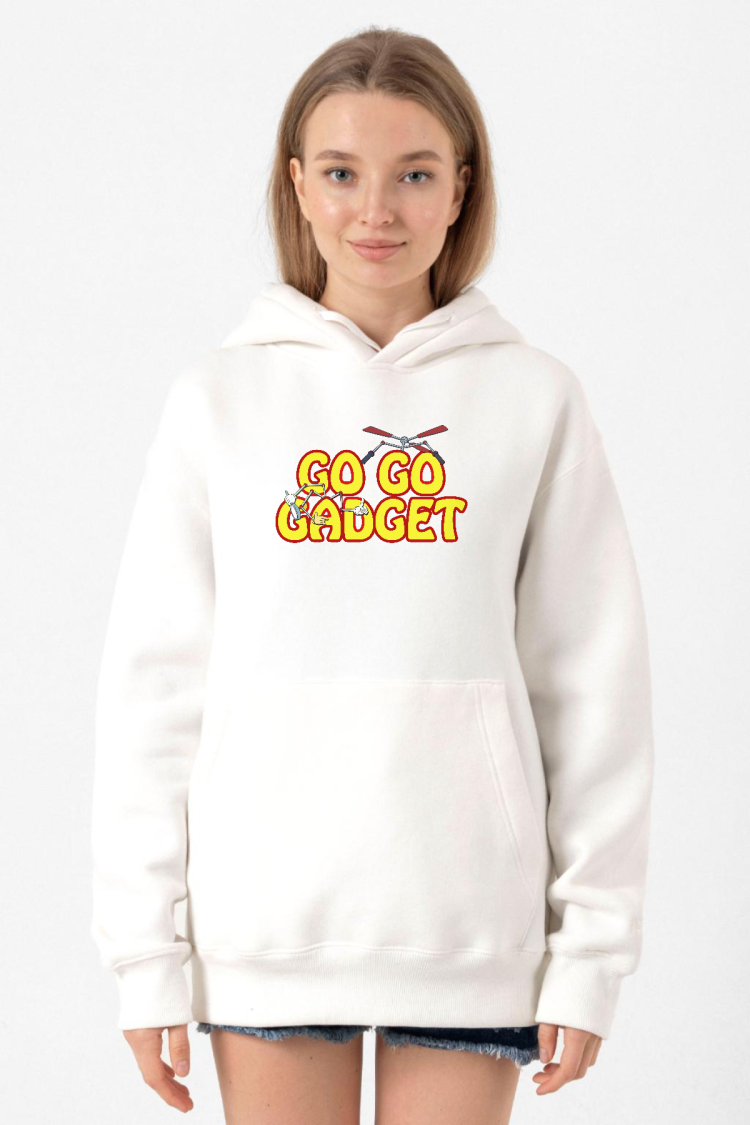 Inspector Gadget Go Go Gadget Beyaz Kadın 3ip Kapşonlu Sweatshirt