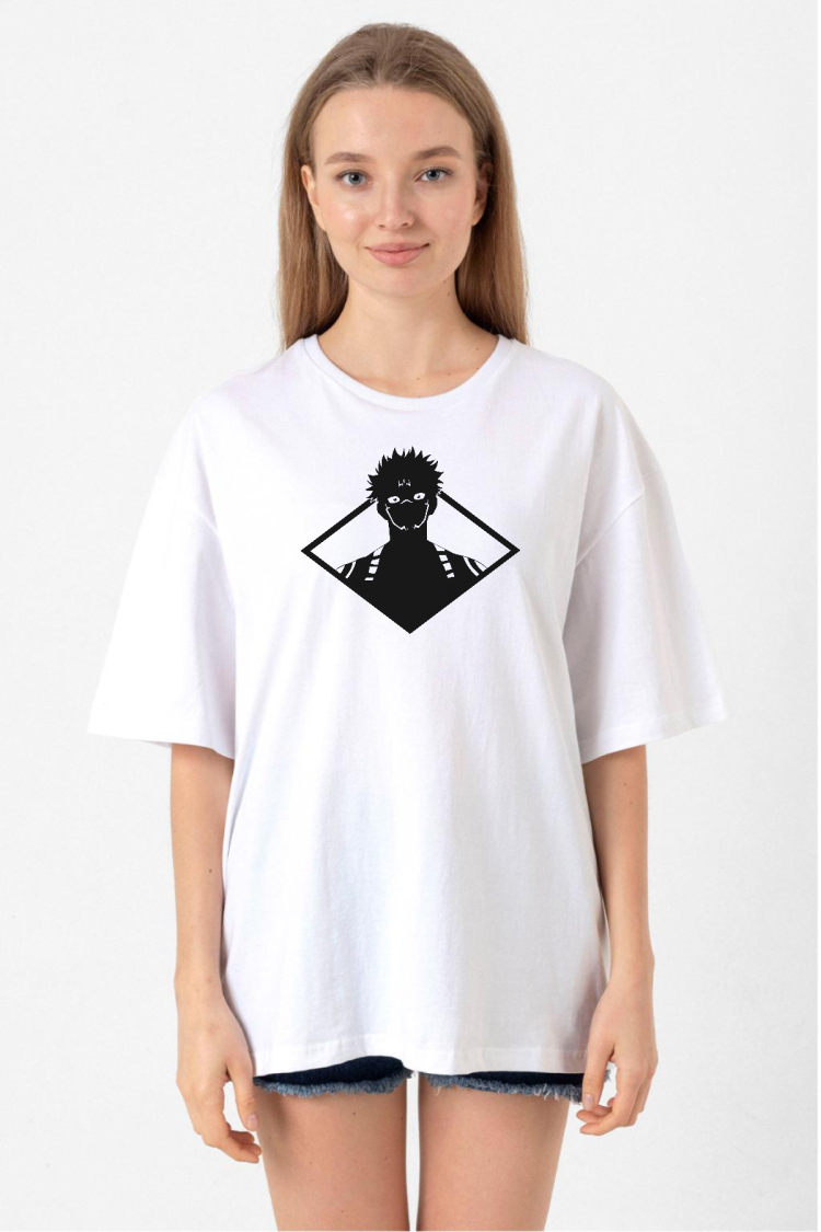 Jujutsu Kaisen Anime Sukuna White Head Beyaz Kadın Oversize Tshirt