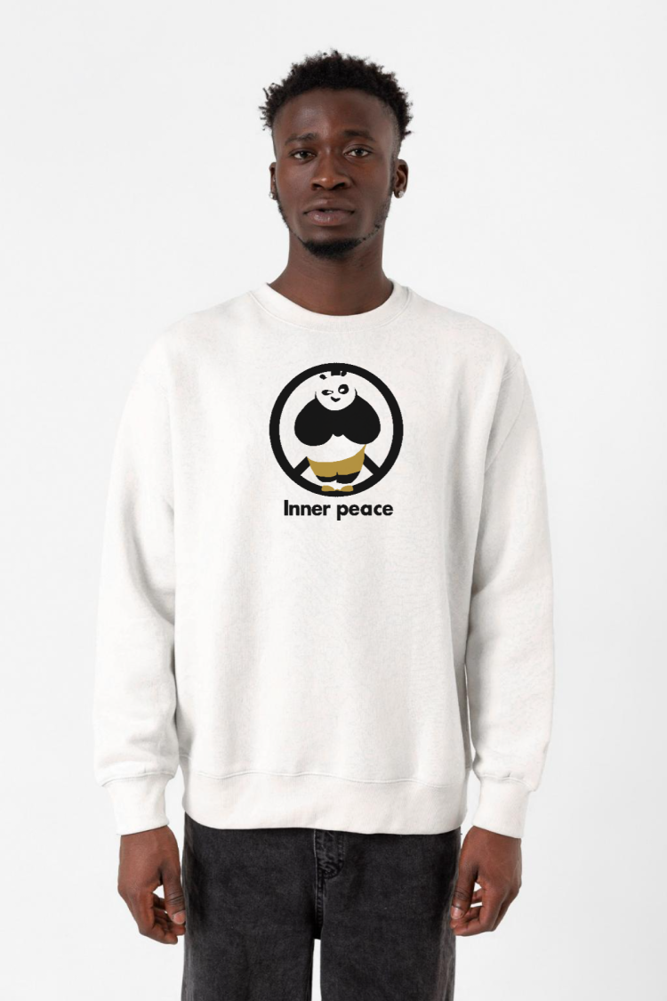 Kung Fu Panda Inner Peace Beyaz Erkek 2ip Sweatshirt