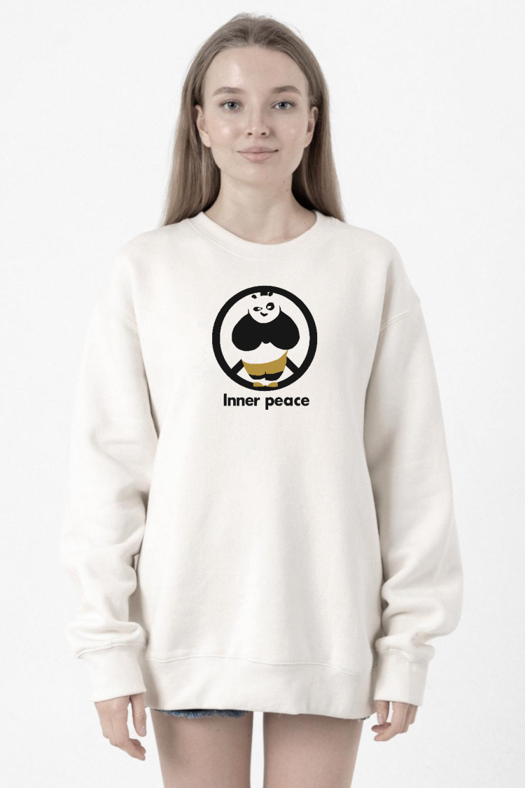 Kung Fu Panda Inner Peace Beyaz Kadın 2ip Sweatshirt