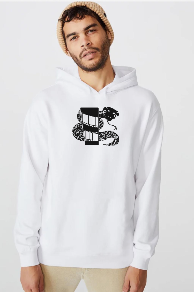 Monogatari Anime Nadeko Snake Symbol Beyaz Erkek 3ip Kapşonlu  Sweatshirt