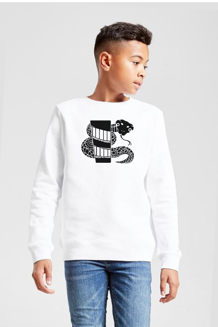 Monogatari Anime Nadeko Snake Symbol Beyaz Çocuk 2ip Sweatshirt