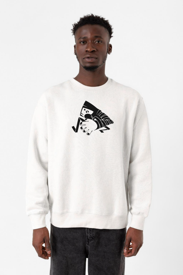 Monogatari Anime Suruga Monkey Symbol Beyaz Erkek 2ip Sweatshirt