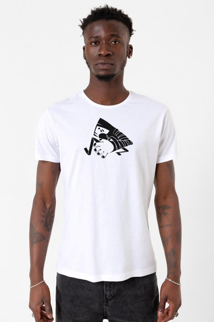 Monogatari Anime Suruga Monkey Symbol Beyaz Erkek Bisikletyaka Tshirt