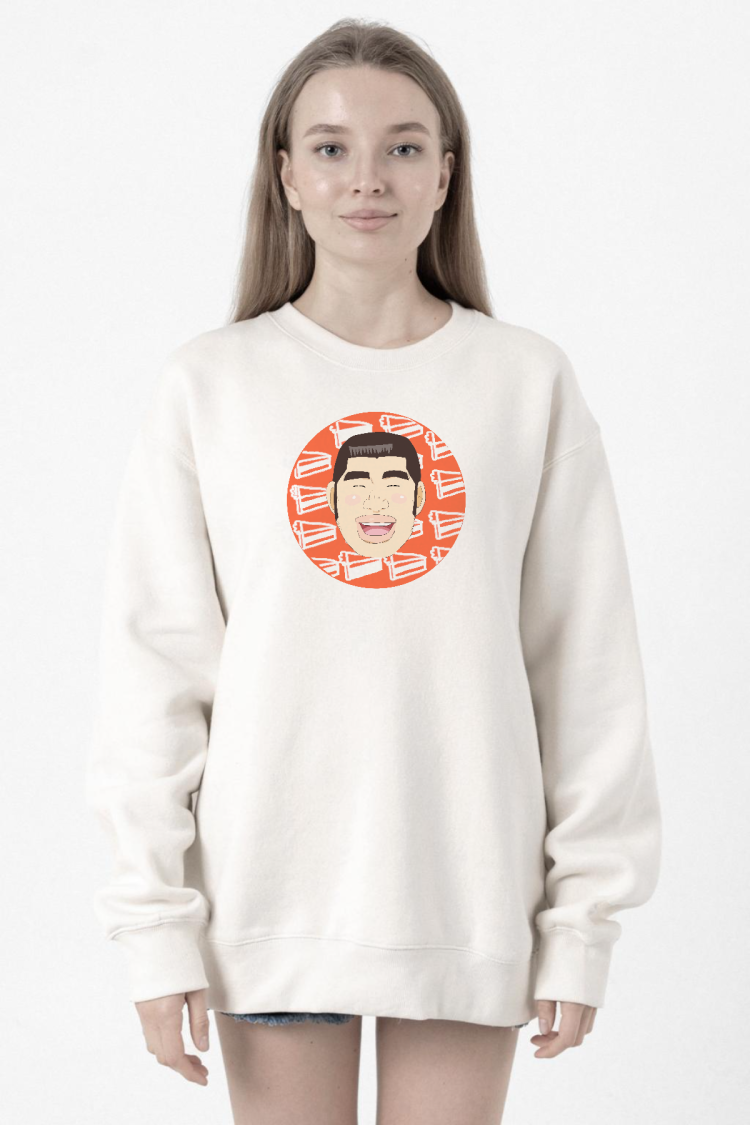 Monogatari Anime Takeo Gouda Circle Poster Beyaz Kadın 2ip Sweatshirt