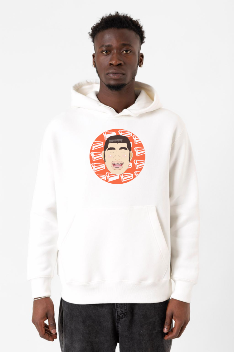 Monogatari Anime Takeo Gouda Circle Poster Beyaz Erkek 3ip Kapşonlu Sweatshirt