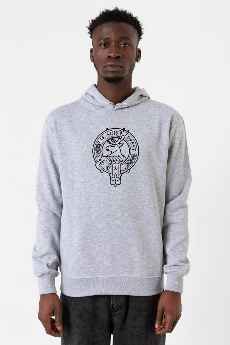 Outlander Je Suis Prest Grimelanj Erkek Kapşonlu 3ip Sweatshirt
