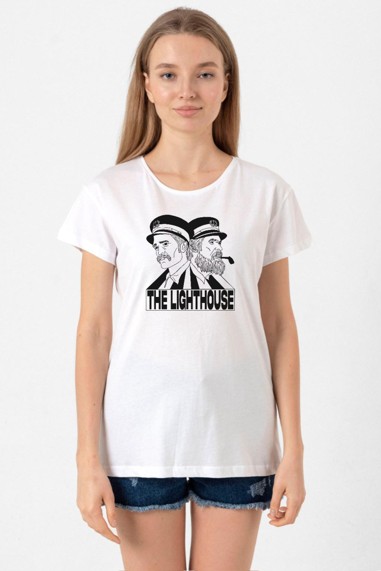 The Lighthouse Baseball Beyaz Kadın Bisikletyaka Tshirt