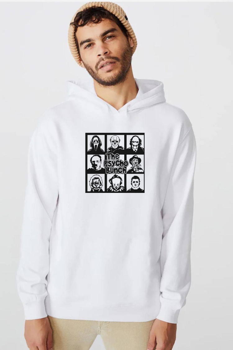 The Psycho Bunch Beyaz Erkek 3ip Kapşonlu  Sweatshirt
