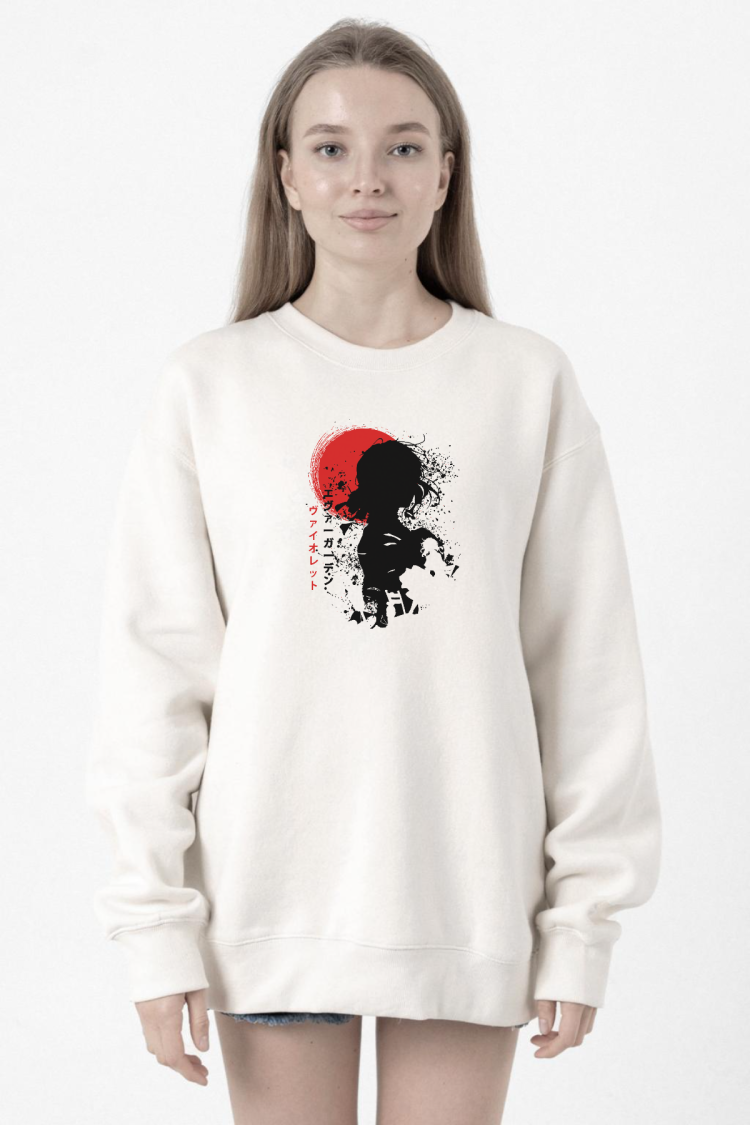 Violet Evergarden Anime Dark Poster Beyaz Kadın 2ip Sweatshirt