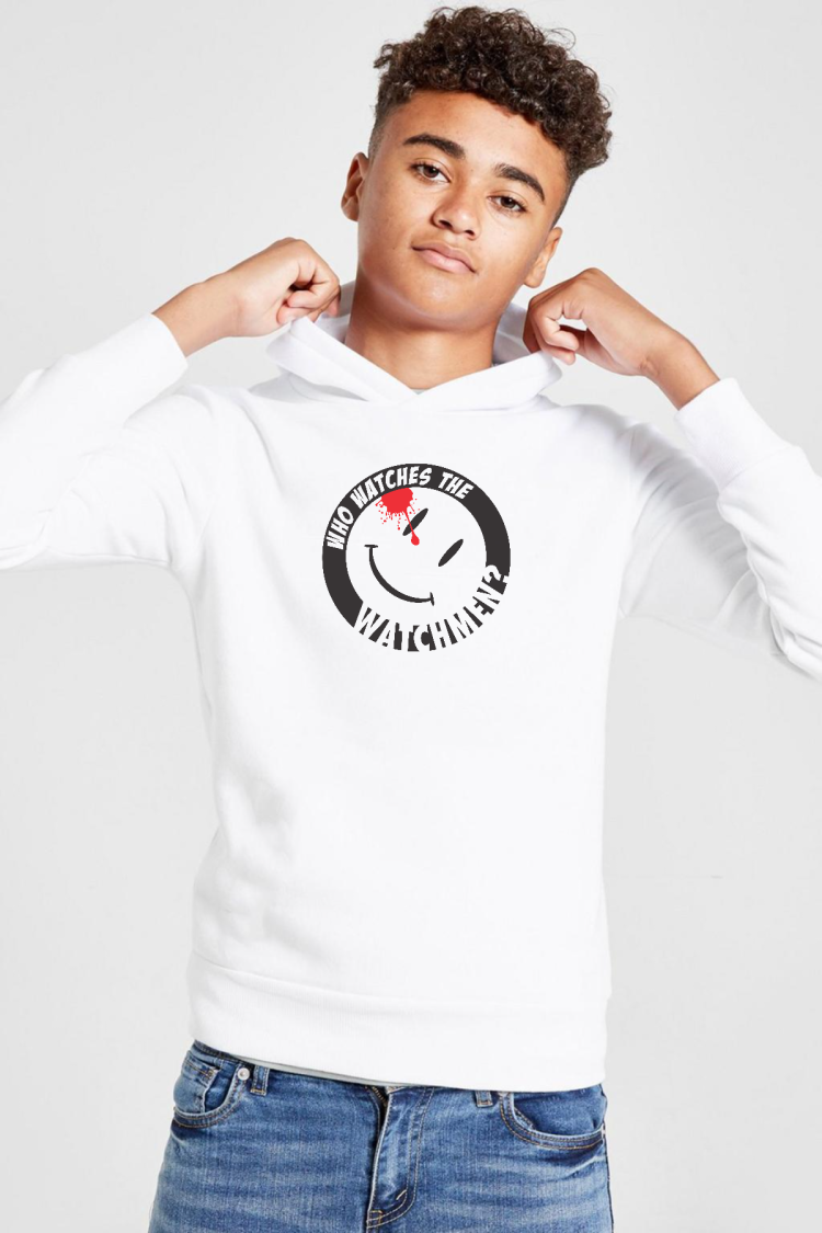 Watchmen Who Watches The Watchmen Beyaz Çocuk 3ip Kapşonlu  Sweatshirt