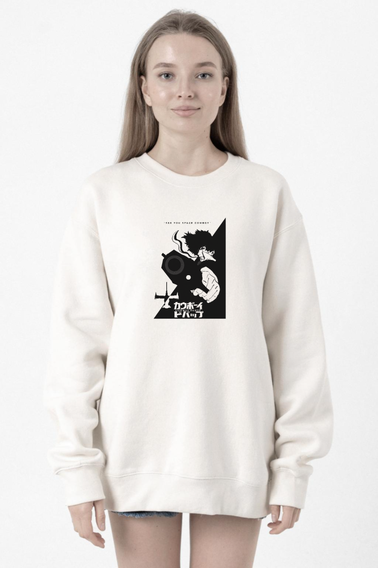 Cowboy Bebop Spike See You Space Cowboy Beyaz Kadın 2ip Sweatshirt