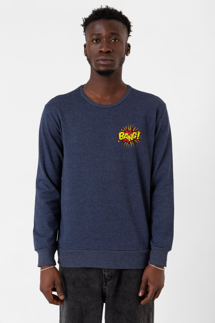 Big Bang Theory Bang Logo indigo Erkek 2ip Sweatshirt