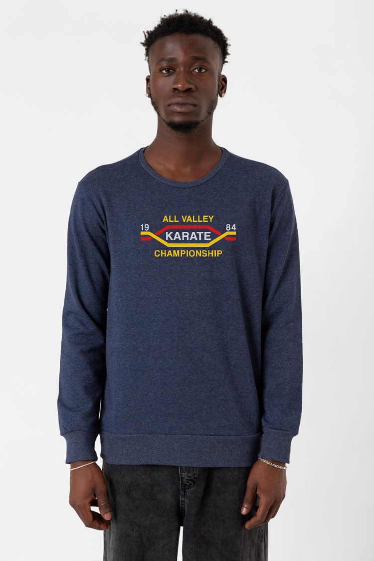 Cobra Kai All Valley Karate Championship 1984 indigo Erkek 2ip Sweatshirt
