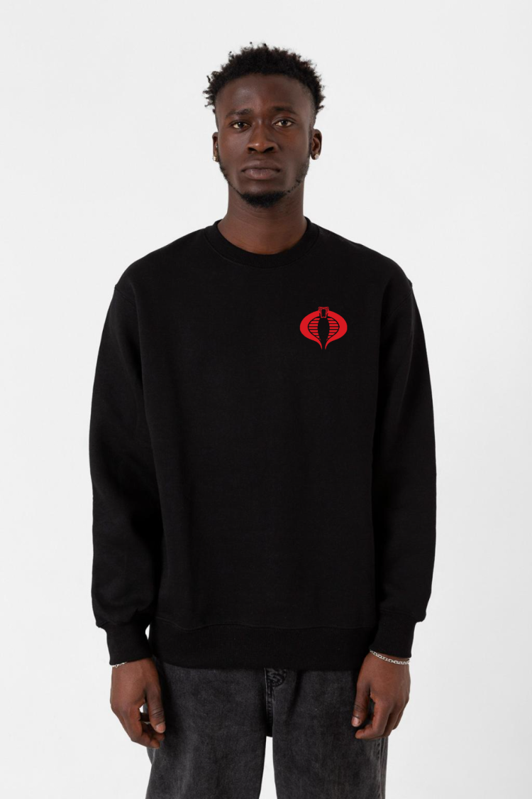 Cobra Kai Logo Siyah Erkek 2ip Sweatshirt