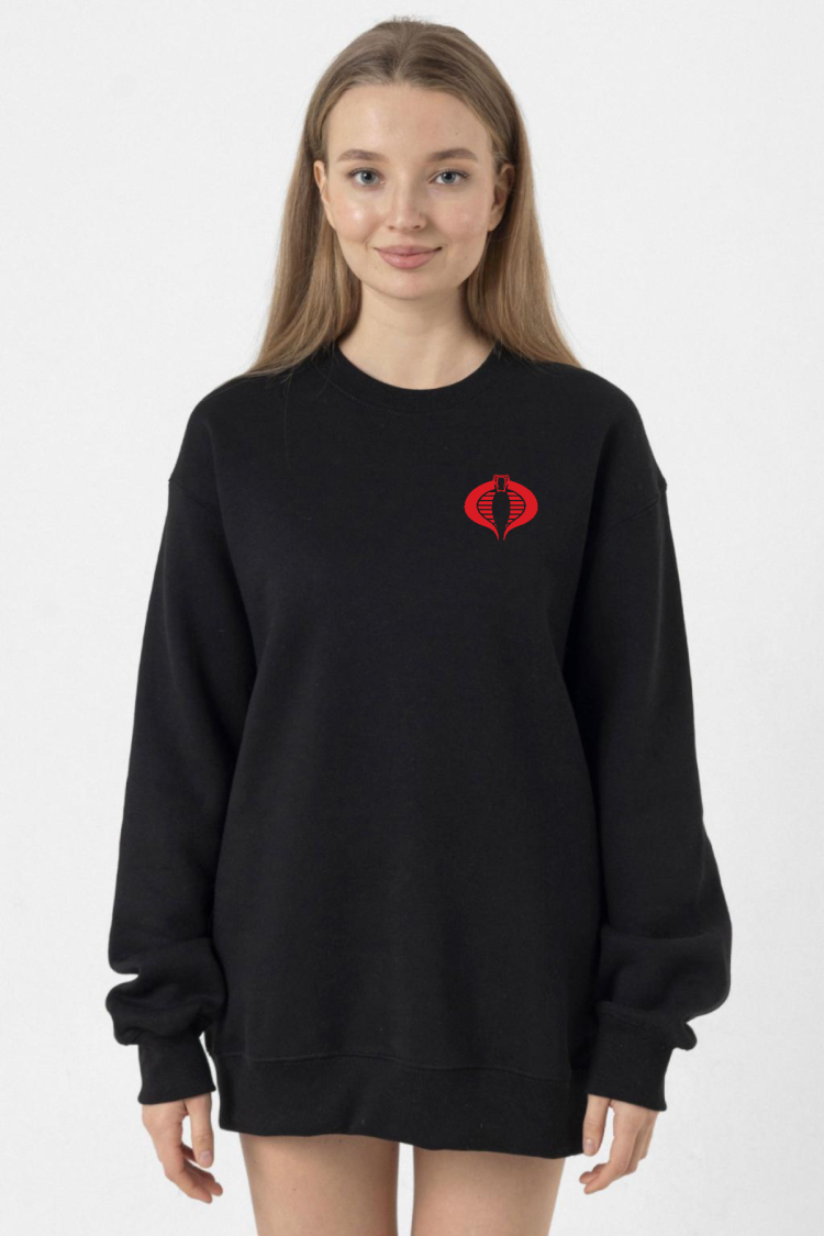Cobra Kai Logo Siyah Kadın 2ip Sweatshirt