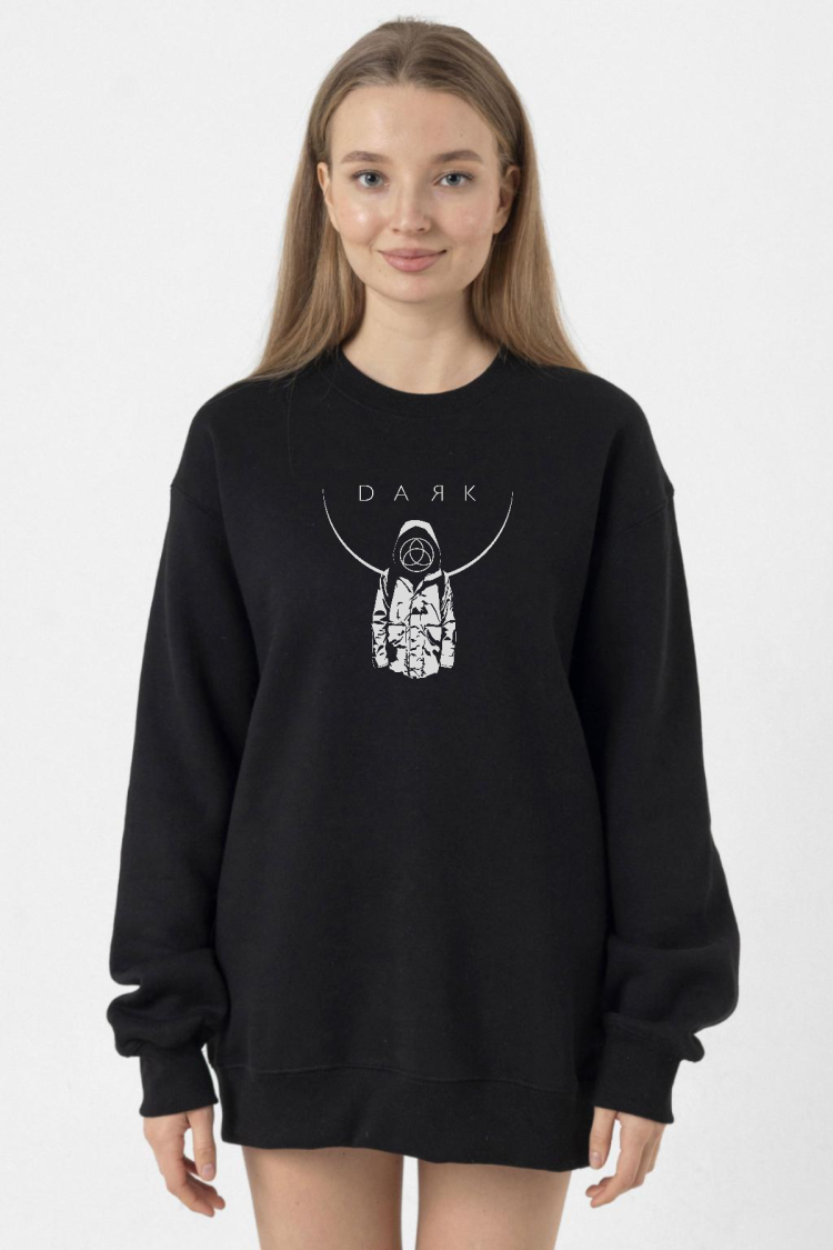 Dark Mono Siyah Kadın 2ip Sweatshirt