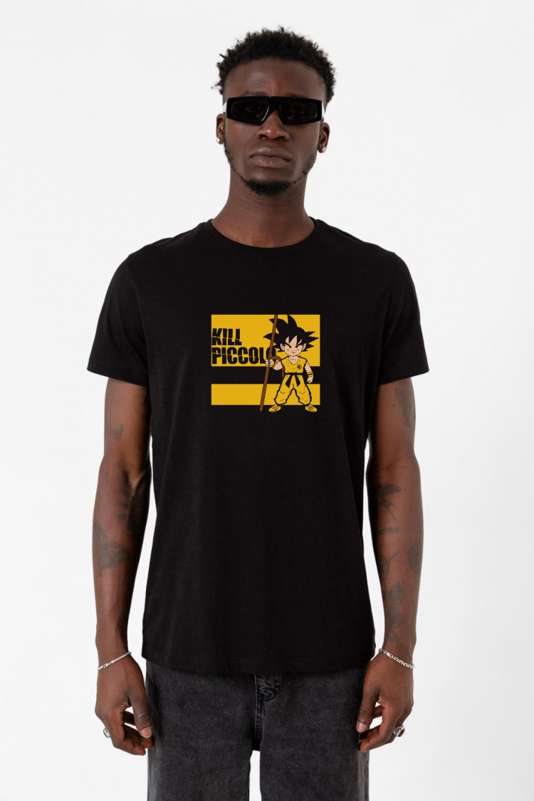 Dragon Ball Z Anime Kill Piccolo Siyah Erkek Tshirt