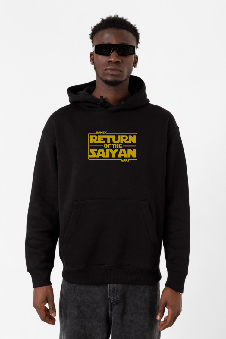 Dragon Ball Z Anime Namek Wars Siyah Erkek 3ip Kapşonlu Sweatshirt