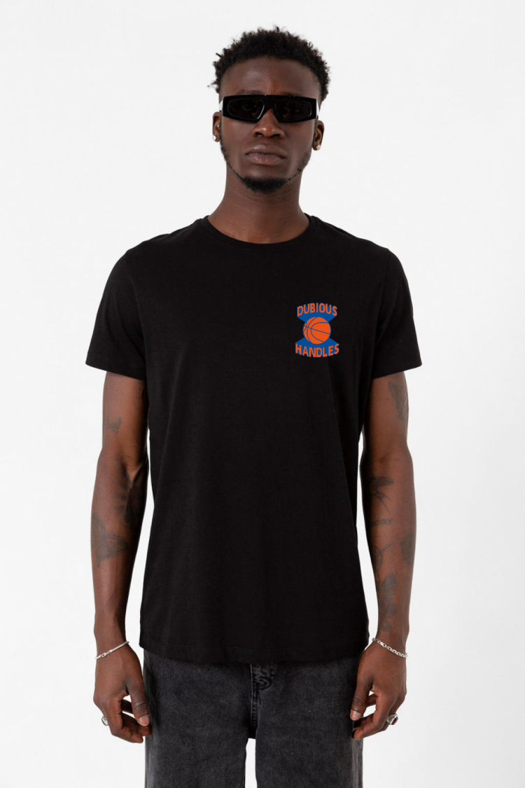 Dubious Handles Logo Siyah Erkek Tshirt