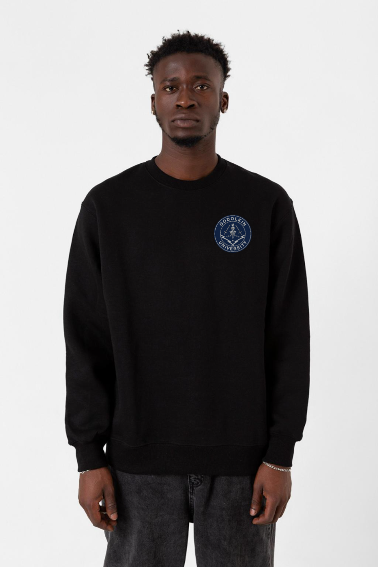 Gen V Godolkin University Emblem Siyah Erkek 2ip Sweatshirt