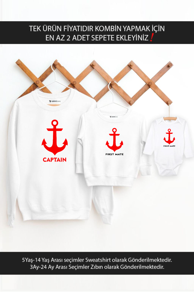 Baba Oğul Kız Captain First Mate(TEK ÜRÜN FİYATIDIR KOMBİN YAPMAK İÇİN EN AZ 2 ADET SEPETE EKLEYİNİZ