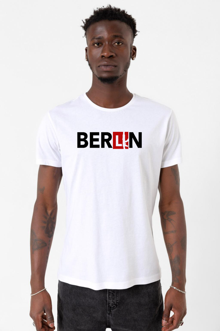 La Casa De Papel Berlin Ak Beyaz Erkek Bisikletyaka Tshirt