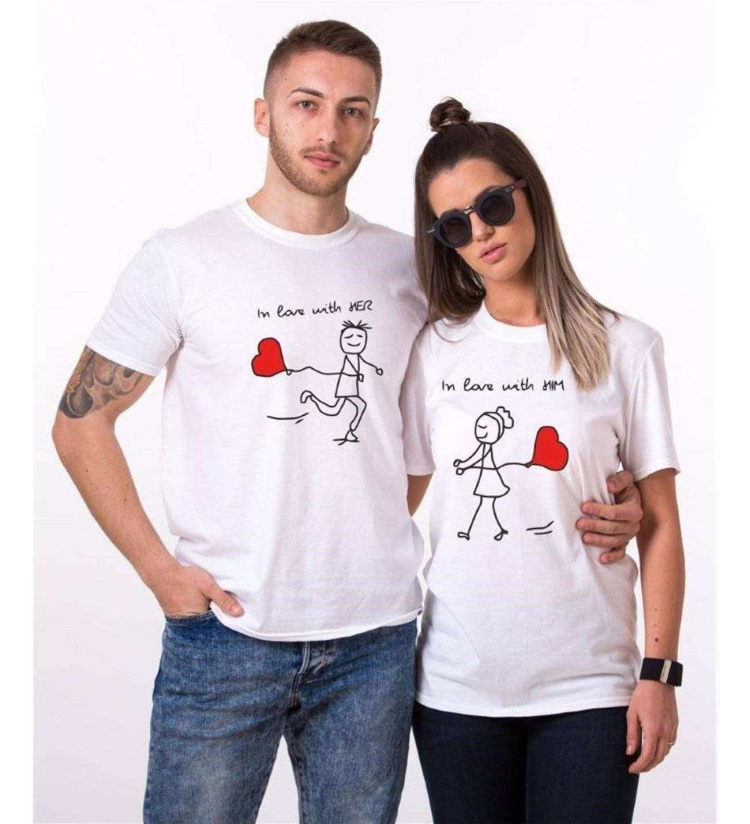 Tshirthane Love With Sevgili Kombinleri Tshirt Çift Kombini