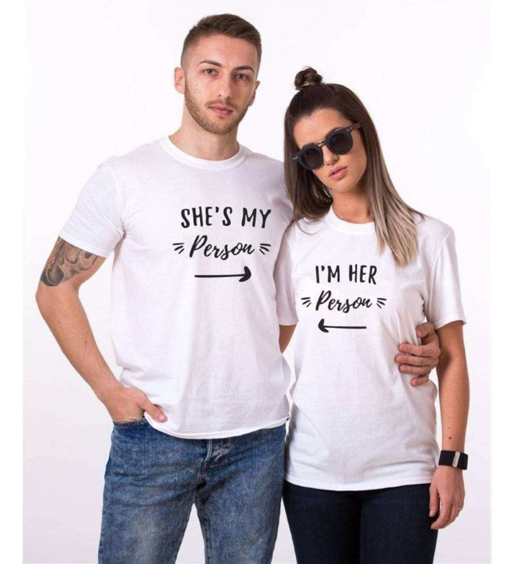 Tshirthane Person  Sevgili Kombinleri Tshirt Çift Kombini