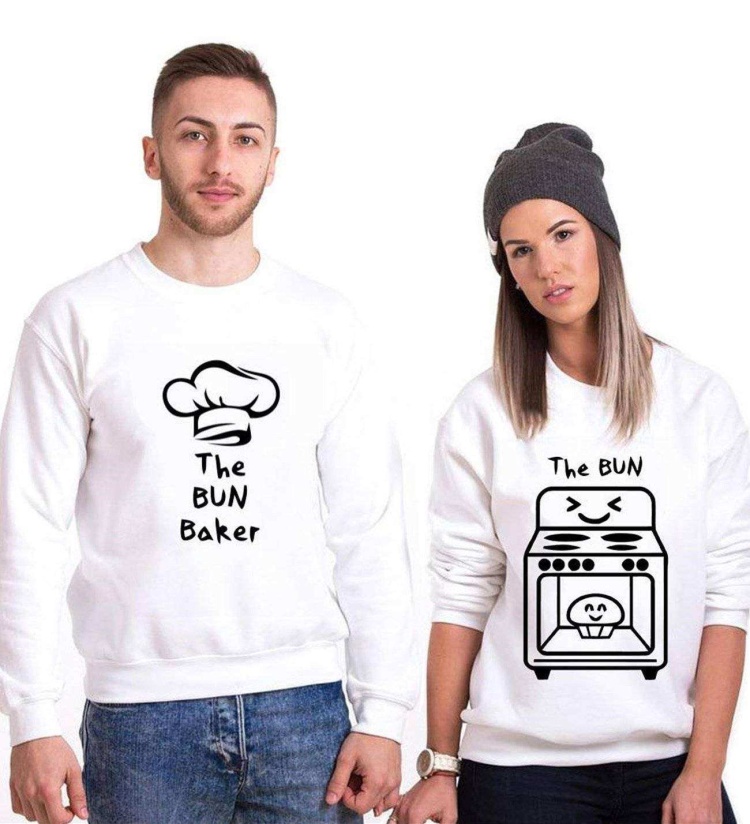 Tshirthane The Bun Baker Sevgili Kombinleri Sweatshirt Çift Kombini