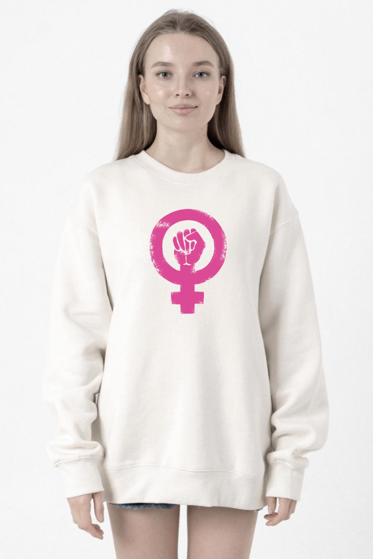 Vintage Purple Venus Symbol Hand Beyaz Kadın 2ip Sweatshirt