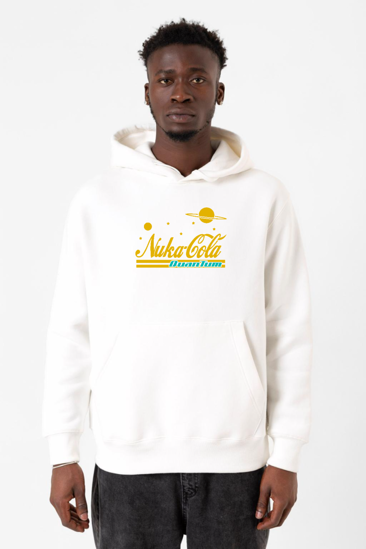 Fallout Nukacola Quantum Beyaz Erkek 3ip Kapşonlu Sweatshirt